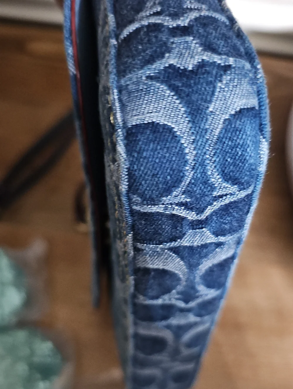 Coach Denim Blue Monogram Signature Crossbody Bag